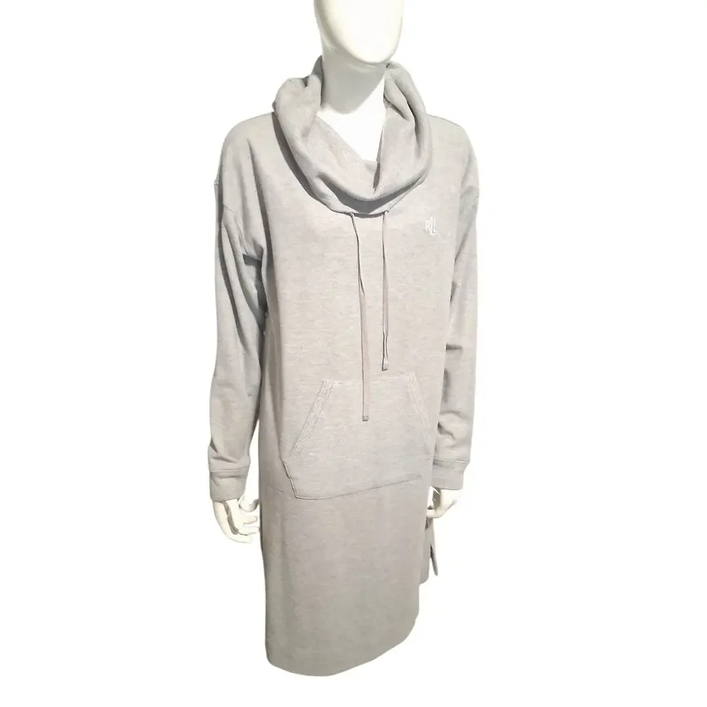 Lauren Ralph Lauren Womens size Large Cowl Neck Preppy Grungecore Academia Dress